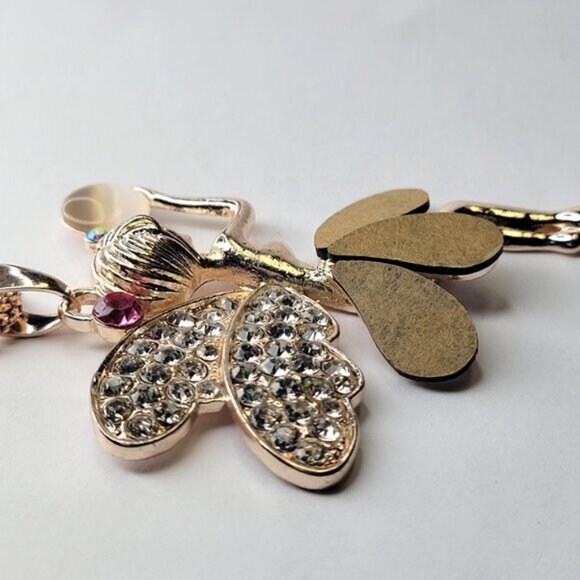 Fairy With Crystal Wings Pendant Necklace - Picture 9 of 10